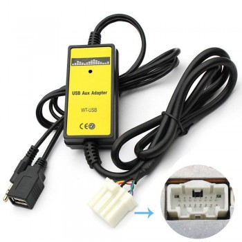 Vehemo Car USB Aux-in Adapter Audio Cable MP3 Player Input Interface For Miata RX8 Mazda 323 3 5 6 MX5 2003-2008 Car-styling