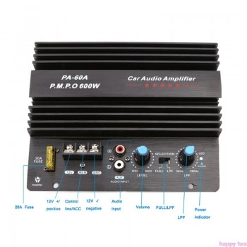New 12V 600W Car Audio Amplifier Board PA-60A Subwoofer Circuit Module