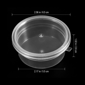 12 Pack Round Slime Foam Ball DIY Printing Craft Storage Containers Organizer Box with Lids for 20g Slime