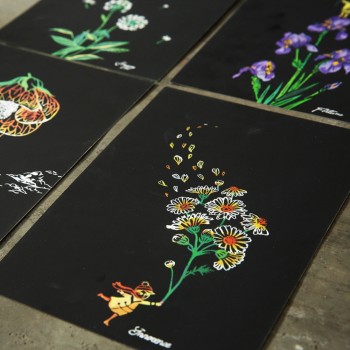 HIINST 4pcs 20x14cm Magic Scratch Art Painting Paper With Drawing Stick Kids Toy Painting Gift Toy Kid Drop Shipping L827