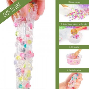72 Pack Making Kits Supplies For Slime DIY Handmade Color Foam Ball Granules Slime Making Material Set