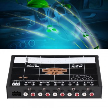 Car Audio Modified Graphic Equalizer EQ 7s Car Audio Stereo Tuner W/ 3.5mm Aux-in amp; Knob Car Auto Accessories