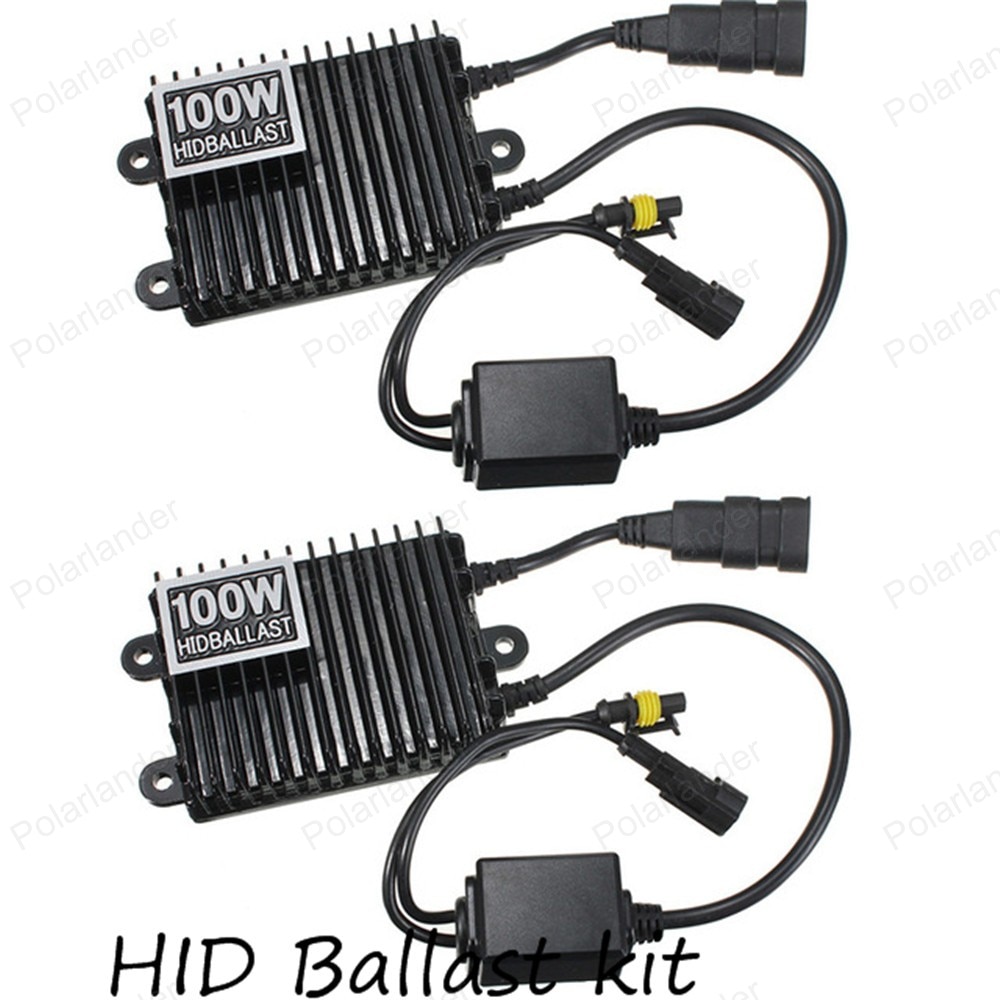 100W Car Motorcycle Electronic Control Gear HID Xenon Digital Conversion Ballast Kit for H3 H4 HB3 9005 HB4 9006 6000K 8000K