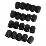 20pcs Plastic Bike Bicycle Valve Dust Caps Car Van Motorbike Tyre Tubes Black
