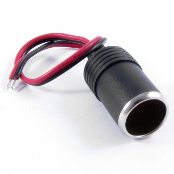 Car Charger Power Cigarette Lighter Female Socket Black w 26cm Cable