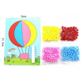 1 Pcs Baby Kids Creative DIY Plush Ball Painting Stickers Children Educational Handmade Material Cartoon Puzzles Crafts Toy GYH