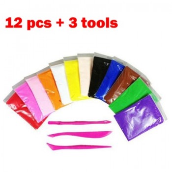 24 Color/set Light Clay Air Dry Polymer Plasticine Modelling Clay Super Light DIY Soft Creative Handgum Educational Clay Toys