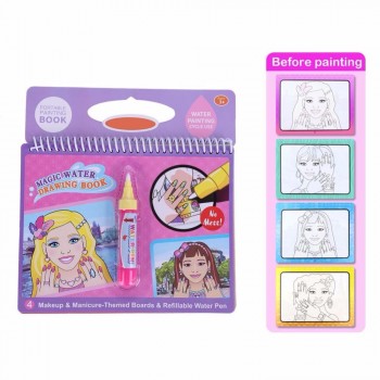 Reusable Magic Water Painting Book With Pen Coloring Book For Kids 2018 Doodle Painting Board Boys Girls Education Learning Toys