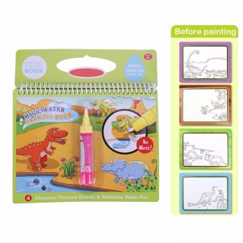 Reusable Magic Water Painting Book With Pen Coloring Book For Kids 2018 Doodle Painting Board Boys Girls Education Learning Toys