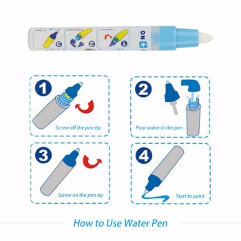 Reusable Magic Water Painting Book With Pen Coloring Book For Kids 2018 Doodle Painting Board Boys Girls Education Learning Toys