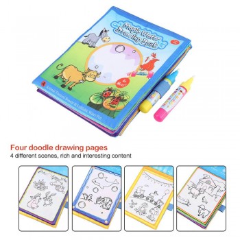 Magic Water Drawing Book amp; 2 Magic Pen Water Cloth Coloring Board Doodle Mat For Kids Children Educational Learning toys gifts