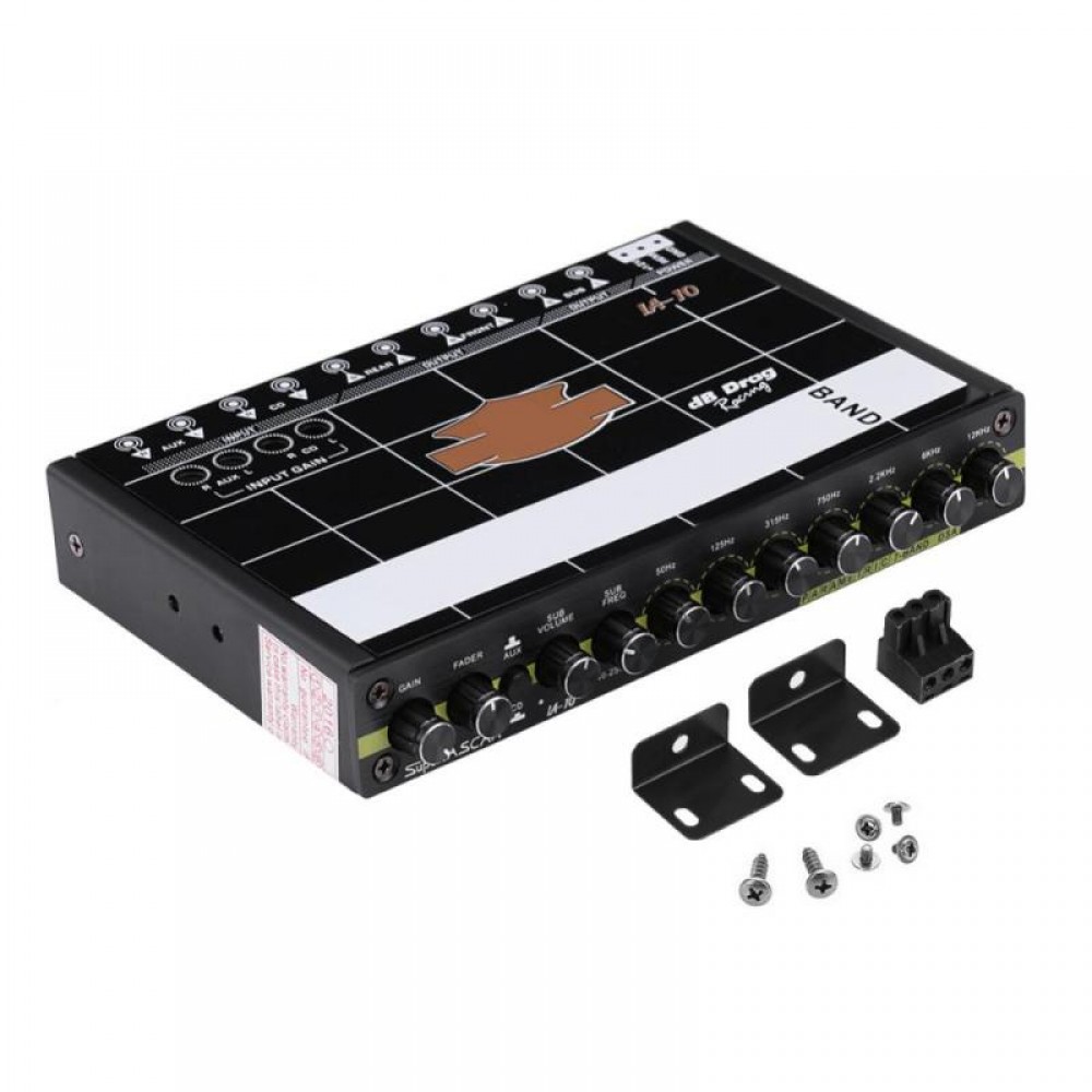 New 10-14.4V DC Car Audio Modified Graphic Equalizer EQ 7s Car Audio Stereo Tuner With 3.5mm Aux-in amp; Knob