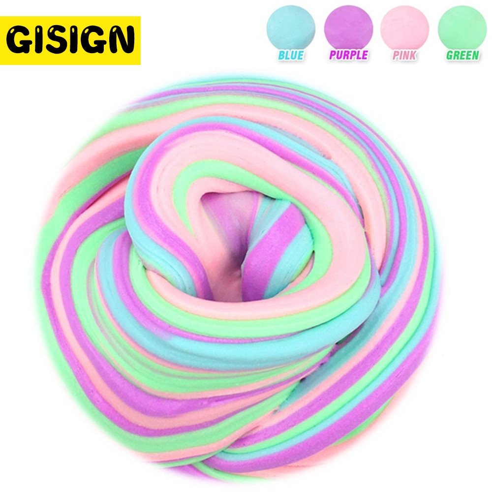 60ml DIY Fluffy Slime Box Soft Light Clay Modeling Polymer Slime Supplies Clay Sand Dynamic Plasticine Gum Toys Kit