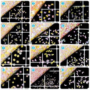 12 Types Sequins Filler For Clear/Fluffy Slime Box Toys For Children Charms Lizun Slime DIY Kit Accessories Supplies Funny Gift