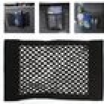 New Strong Magic Tape Car Seat Back Storage Mesh Net Bag 40cm 25cm Luggage Holder Pocket Sticker Trunk Organizer 1PCS