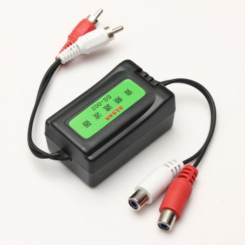 NEW 3.5mm Car RCA Amplifier Audio Noise Filter Ground Loop Isolator Suppressor Easy to install