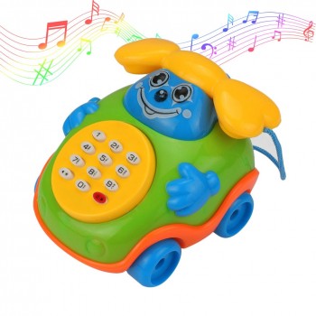New Baby Electric Phone Cartoon Model Gifts Early Educational Developmental Music Sound Learning Toys -17 775 S7JN