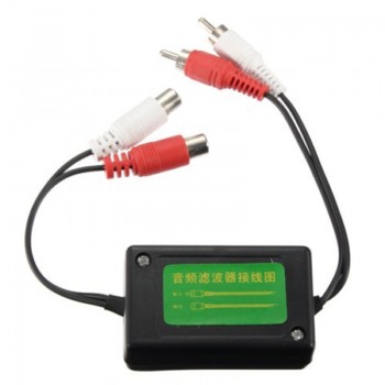 NEW 3.5mm Car Auto Home Stereos Mini RCA Amplifier Audio Noise Filter Ground Loop Isolator Noise Reduction