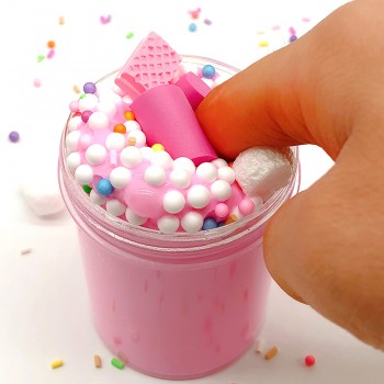 Cloud Cake Milk Puff Squishies Mud Slime Fluffy Scented Stress Clay Sludge Slime Toys Foam Beads Slime Supplies Mucus Ornaments