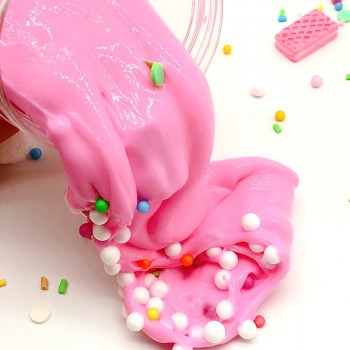 Cloud Cake Milk Puff Squishies Mud Slime Fluffy Scented Stress Clay Sludge Slime Toys Foam Beads Slime Supplies Mucus Ornaments