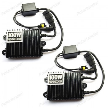 2pcs Xenon Light Bulbs HID Ballasts 100W AC Car Conversion Kit Replacement Slim Ballast Blocks 12V