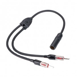 ANTENNA SPLITTER ADAPTER 1 FEMALE TO 2 MALE car audio parts Black