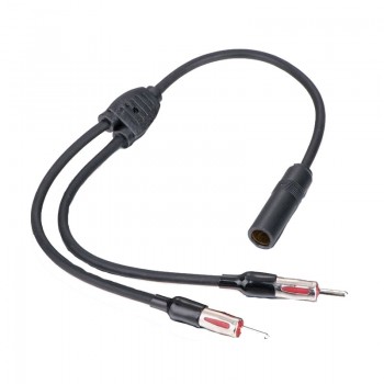 ANTENNA SPLITTER ADAPTER 1 FEMALE TO 2 MALE car audio parts Black