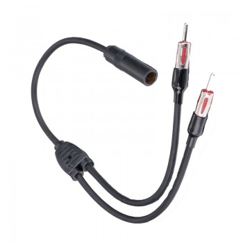 ANTENNA SPLITTER ADAPTER 1 FEMALE TO 2 MALE car audio parts Black