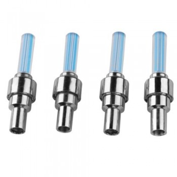 4 x Valve Cap Wheel Light Bicycle Car Motorcycle Tire Blue