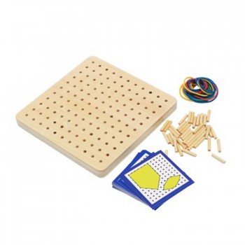 Baby Toy Montessori Creative Graphics Rubber Tie Nail Boards with Cards Childhood Education Preschool Kids Brinquedos Juguetes