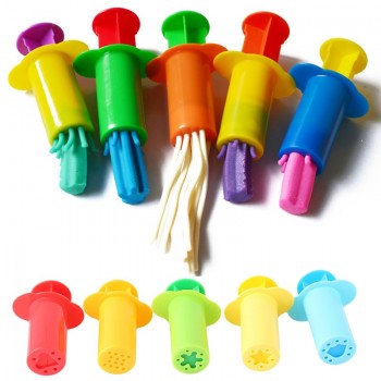 5Pcs/Pack Plasticine Mold Tools Kit Polymer Clay DIY Love Heart Stars Noodles Plasticine Tools Educational Toy For Kid MU872969
