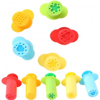 5Pcs/Pack Plasticine Mold Tools Kit Polymer Clay DIY Love Heart Stars Noodles Plasticine Tools Educational Toy For Kid MU872969