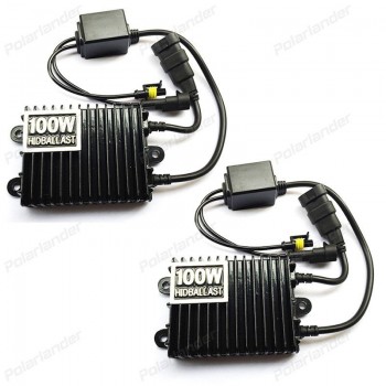 Car Conversion Xenon Replacement Slim Ballast 2pcs Blocks Light Bulbs HID 100W 12V AC Kit