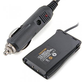 Car Battery Eliminator Black for Handheld Radio Baofeng BF-666S BF-777S 8V
