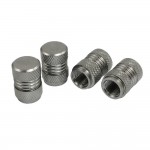 4 pcs Dark Gray Alloy Car Bicycle Tire Tyre Wheel Valve Dust Caps Covers
