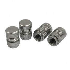 4 pcs Dark Gray Alloy Car Bicycle Tire Tyre Wheel Valve Dust Caps Covers