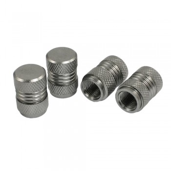 4 pcs Dark Gray Alloy Car Bicycle Tire Tyre Wheel Valve Dust Caps Covers