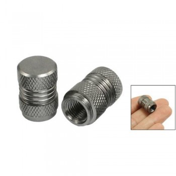 4 pcs Dark Gray Alloy Car Bicycle Tire Tyre Wheel Valve Dust Caps Covers