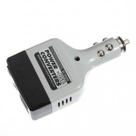 Car Charger Mobile Power Inverter Adapter DC 12V/24V Converter Plug + USB