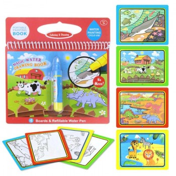 Reusable Coloring Magic Water Painting Book Kid Doodle Write Board Drawing Book  Coloring Painting Board Educational toy