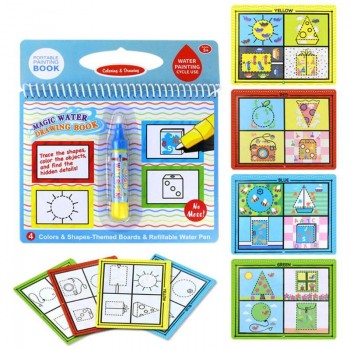 Reusable Coloring Magic Water Painting Book Kid Doodle Write Board Drawing Book  Coloring Painting Board Educational toy