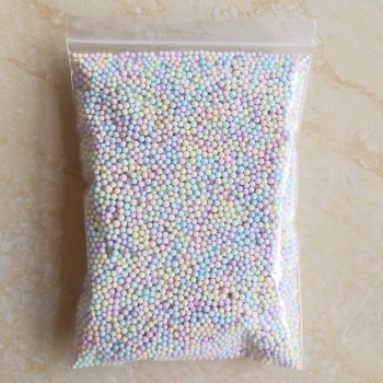 2-3.5mm 16000pcs New DIY Slime Balls Not Bleeding Color Foam Beads Slime Supplies Filler For Fish Tank Decoration Toy