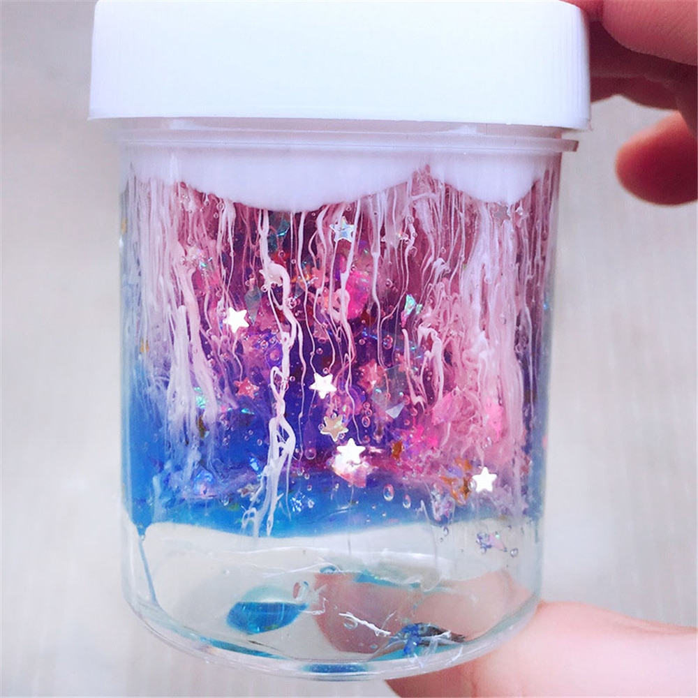 New Shinny Crystal Slime Mixing DIY Fluffy Slime Mud Fairy Tale Ocean Jelly Fish Cloud Clay Floam Sludge Kids Toy Gift