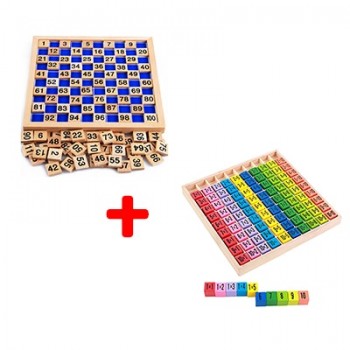 Free Shipping Montessori Mathematics Educational Wooden Teaching Toys 1-100 Digit Cognitive 10*10  Multiplication Table Children