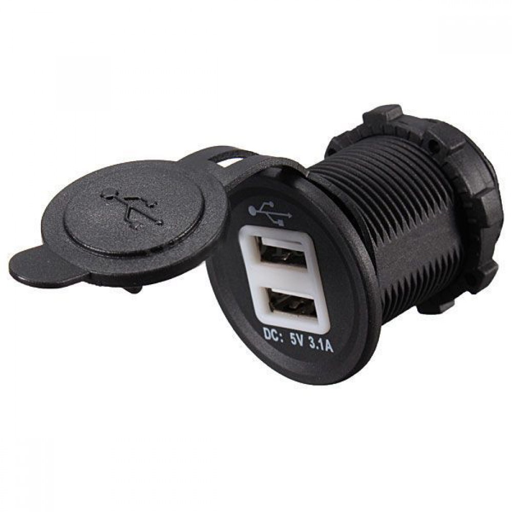 Dual USB Car Cigarette Lighter Socket Splitter 12V Charger Power Adapter Outlet
