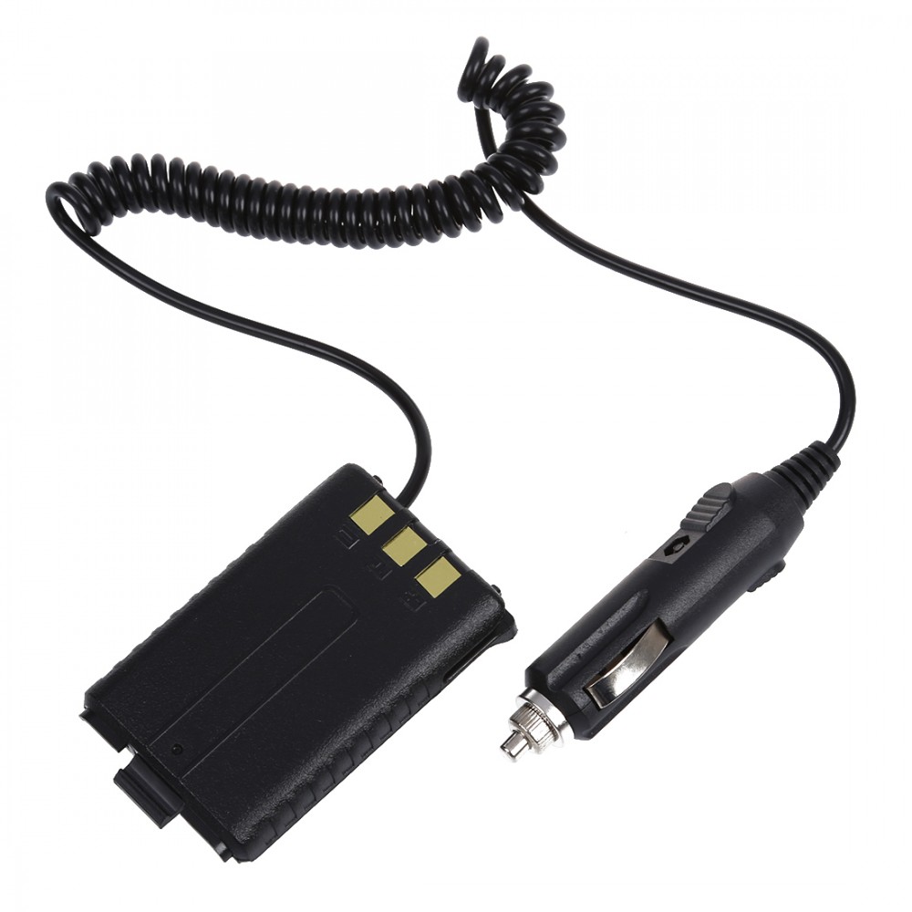 Car Battery Eliminator DC12V Black for Handheld Radio Baofeng UV-5R