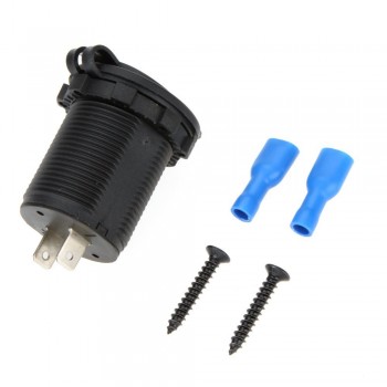 3.1 Amp Duel USB Car Charger Outlet Panel Mount Motorcycle
