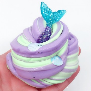 100ML New Mermaid Cotton Slime Fluffy Crystal Mud Modeling Clay Lizun Handgum Anti-stress Toy Putty For Kids Jumbo Slime Toy