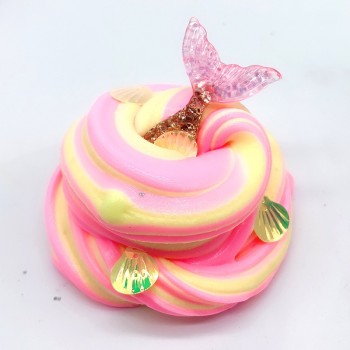100ML New Mermaid Cotton Slime Fluffy Crystal Mud Modeling Clay Lizun Handgum Anti-stress Toy Putty For Kids Jumbo Slime Toy