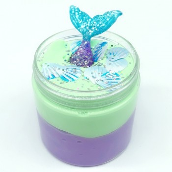 100ML New Mermaid Cotton Slime Fluffy Crystal Mud Modeling Clay Lizun Handgum Anti-stress Toy Putty For Kids Jumbo Slime Toy